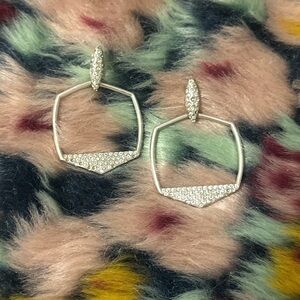 Kendra Scott Selena Open Frame Silver Earrings